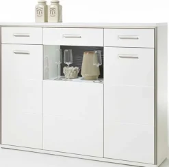 MCA Furniture Trento Highboard weiß Hochglanz Outlet