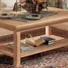 Effedue s.r.l. Vienna Couchtisch mit Ablage Pinie massiv in 4 Farben Clearance