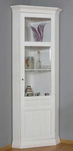 Effedue s.r.l. Vienna Landhaus Eckvitrine Pinie massiv in 4 Farben Online