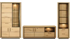 Larix Wohnwand eiche teilmassiv Outlet