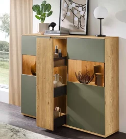 Stralsunder Möbelwerke Zudar Highboard mit Apothekerauszug Online